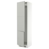 SEKTION Gabinete alto refrigerador/cong, blanco/Havstorp gris claro, 24x24x90 "