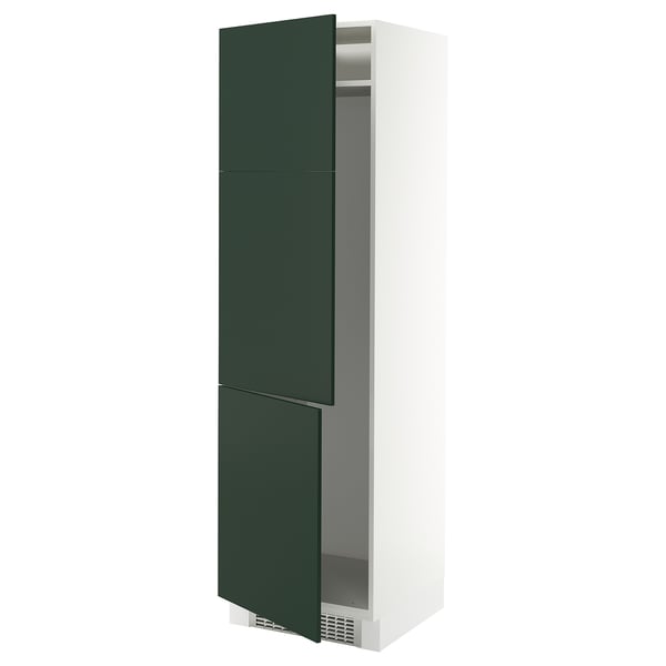 SEKTION Gabinete alto refrigerador/cong, blanco/Havstorp verde oscuro, 24x24x80 "