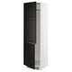 SEKTION Gabinete alto refrigerador/cong, blanco/Lerhyttan teñido en negro, 24x24x80 "