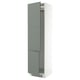 SEKTION Gabinete alto refrigerador/cong, blanco/Nickebo verde grisáceo mate, 24x24x90 "