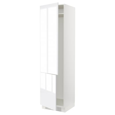 SEKTION Gabinete alto refrigerador/cong, blanco/Ringhult blanco, 24x24x90 "