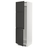 SEKTION Gabinete alto refrigerador/cong, blanco/Upplöv antracita mate, 24x24x80 "