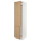 SEKTION Gabinete alto refrigerador/cong, blanco/Vedhamn roble, 24x24x90 "