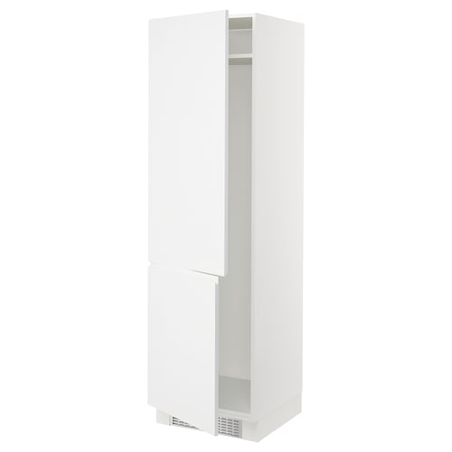 SEKTION Gabinete alto refrigerador/cong, blanco/Voxtorp blanco mate, 24x24x80 "