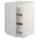SEKTION Gabinete bajo+1 puerta/3 cajones, blanco Maximera/Lerhyttan gris claro, 21x24x30 "