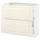 SEKTION Gabinete bajo+2 cajones, blanco Maximera/Bodbyn color hueso, 36x15x30 "