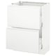 SEKTION Gabinete bajo+2 cajones, blanco Maximera/Voxtorp blanco mate, 24x15x30 "