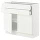 SEKTION Gabinete bajo+2 puertas/2 cajones, blanco/Vallstena blanco, 36x15x30 "