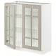 SEKTION Gabinete bajo+2 puertas de vidrio, blanco/Stensund beige, 30x15x30 "