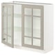 SEKTION Gabinete bajo+2 puertas de vidrio, blanco/Stensund beige, 36x15x30 "