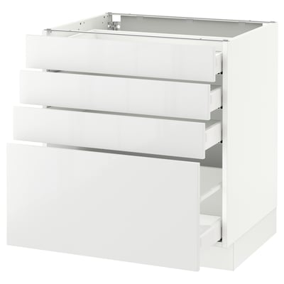 SEKTION Gabinete bajo+4 cajones, blanco Maximera/Ringhult blanco, 30x24x30 "