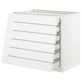 SEKTION Gabinete bajo 6 frentes/6 cjn bajos, blanco Maximera/Axstad blanco mate, 36x24x30 "
