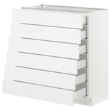 SEKTION Gabinete bajo 6 frentes/6 cjn bajos, blanco Maximera/Axstad blanco mate, 30x15x30 "
