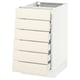 SEKTION Gabinete bajo 6 frentes/6 cjn bajos, blanco Maximera/Bodbyn color hueso, 18x24x30 "