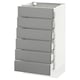 SEKTION Gabinete bajo 6 frentes/6 cjn bajos, blanco Maximera/Bodbyn gris, 18x15x30 "