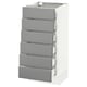 SEKTION Gabinete bajo 6 frentes/6 cjn bajos, blanco Maximera/Bodbyn gris, 15x15x30 "