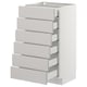 SEKTION Gabinete bajo 6 frentes/6 cjn bajos, blanco Maximera/Lerhyttan gris claro, 18x15x30 "