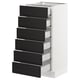 SEKTION Gabinete bajo 6 frentes/6 cjn bajos, blanco Maximera/Lerhyttan teñido en negro, 15x15x30 "