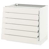 SEKTION Gabinete bajo 6 frentes/6 cjn bajos, blanco Maximera/Veddinge blanco, 36x24x30 "