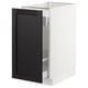 SEKTION Gabinete bajo+almacenamiento xtrbl, blanco Maximera/Lerhyttan teñido en negro, 15x24x30 "