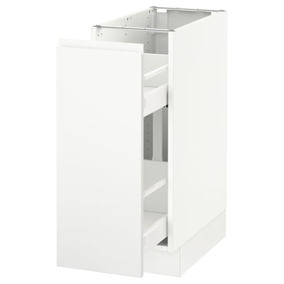 SEKTION Gabinete bajo+almacenamiento xtrbl, blanco/Voxtorp blanco mate, 12x24x30 "