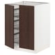 SEKTION Gabinete bajo+canasta alambre/2 prt, blanco/Sinarp marrón, 24x24x30 "