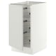 SEKTION Gabinete bajo+canastas de alambre, blanco/Aspudden gris claro, 18x24x30 "