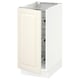 SEKTION Gabinete bajo+canastas de alambre, blanco/Bodbyn color hueso, 15x24x30 "