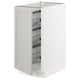 SEKTION Gabinete bajo+canastas de alambre, blanco/Lerhyttan gris claro, 15x24x30 "