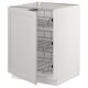 SEKTION Gabinete bajo+canastas de alambre, blanco/Lerhyttan gris claro, 24x24x30 "