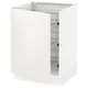 SEKTION Gabinete bajo+canastas de alambre, blanco/Veddinge blanco, 24x24x30 "