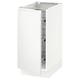 SEKTION Gabinete bajo+canastas de alambre, blanco/Voxtorp blanco mate, 15x24x30 "