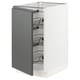 SEKTION Gabinete bajo+canastas de alambre, blanco/Voxtorp gris oscuro, 18x24x30 "