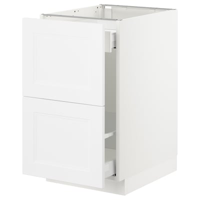 SEKTION Gabinete bajo clas residuos/2 frnt, blanco Maximera/Axstad blanco mate, 18x24x30 "