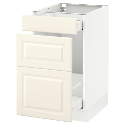 SEKTION Gabinete bajo clas residuos/2 frnt, blanco Maximera/Bodbyn color hueso, 18x24x30 "