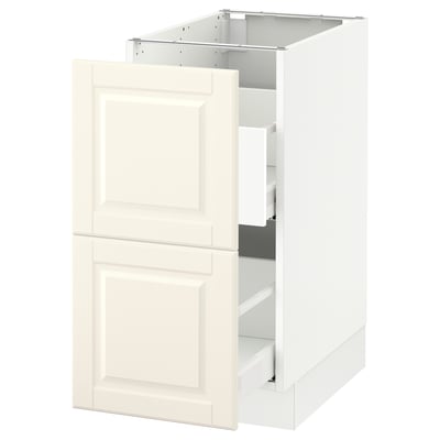 SEKTION Gabinete bajo clas residuos/2 frnt, blanco Maximera/Bodbyn color hueso, 15x24x30 "