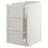 SEKTION Gabinete bajo clas residuos/2 frnt, blanco Maximera/Lerhyttan gris claro, 15x24x30 "