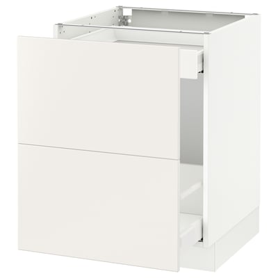 SEKTION Gabinete bajo clas residuos/2 frnt, blanco Maximera/Veddinge blanco, 24x24x30 "
