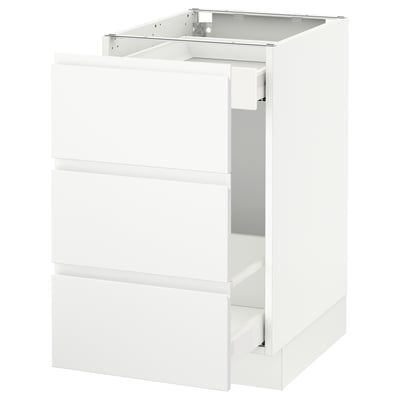 SEKTION Gabinete bajo clas residuos/2 frnt, blanco Maximera/Voxtorp blanco mate, 18x24x30 "