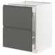 SEKTION Gabinete bajo clas residuos/2 frnt, blanco Maximera/Voxtorp gris oscuro, 24x24x30 "