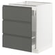 SEKTION Gabinete bajo clas residuos/2 frnt, blanco Maximera/Voxtorp gris oscuro, 24x24x30 "