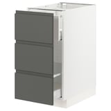 SEKTION Gabinete bajo clas residuos/2 frnt, blanco Maximera/Voxtorp gris oscuro, 15x24x30 "
