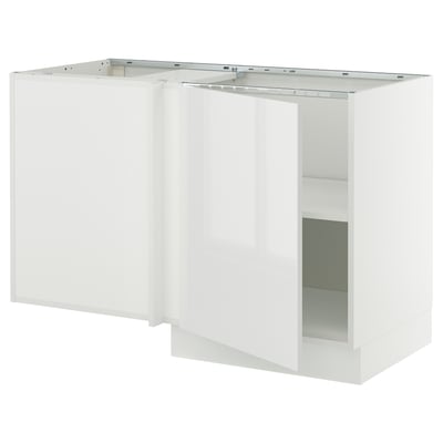 SEKTION Gabinete bajo de esquina+estante, blanco/Ringhult blanco, 50x24x30 "
