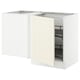 SEKTION Gabinete bajo esquina+accesorio xtr, blanco/Bodbyn color hueso, 50x24x30 "
