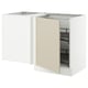 SEKTION Gabinete bajo esquina+accesorio xtr, blanco/Havstorp beige, 50x24x30 "