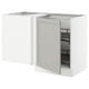SEKTION Gabinete bajo esquina+accesorio xtr, blanco/Lerhyttan gris claro, 50x24x30 "