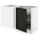 SEKTION Gabinete bajo esquina+accesorio xtr, blanco/Lerhyttan teñido en negro, 50x24x30 "