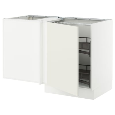 SEKTION Gabinete bajo esquina+accesorio xtr, blanco/Veddinge blanco, 50x24x30 "