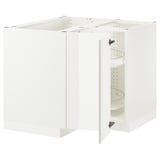 SEKTION Gabinete bajo esquina+estante gira, blanco/Axstad blanco mate, 38x24x30 "