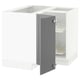 SEKTION Gabinete bajo esquina+estante gira, blanco/Bodbyn gris, 38x24x30 "